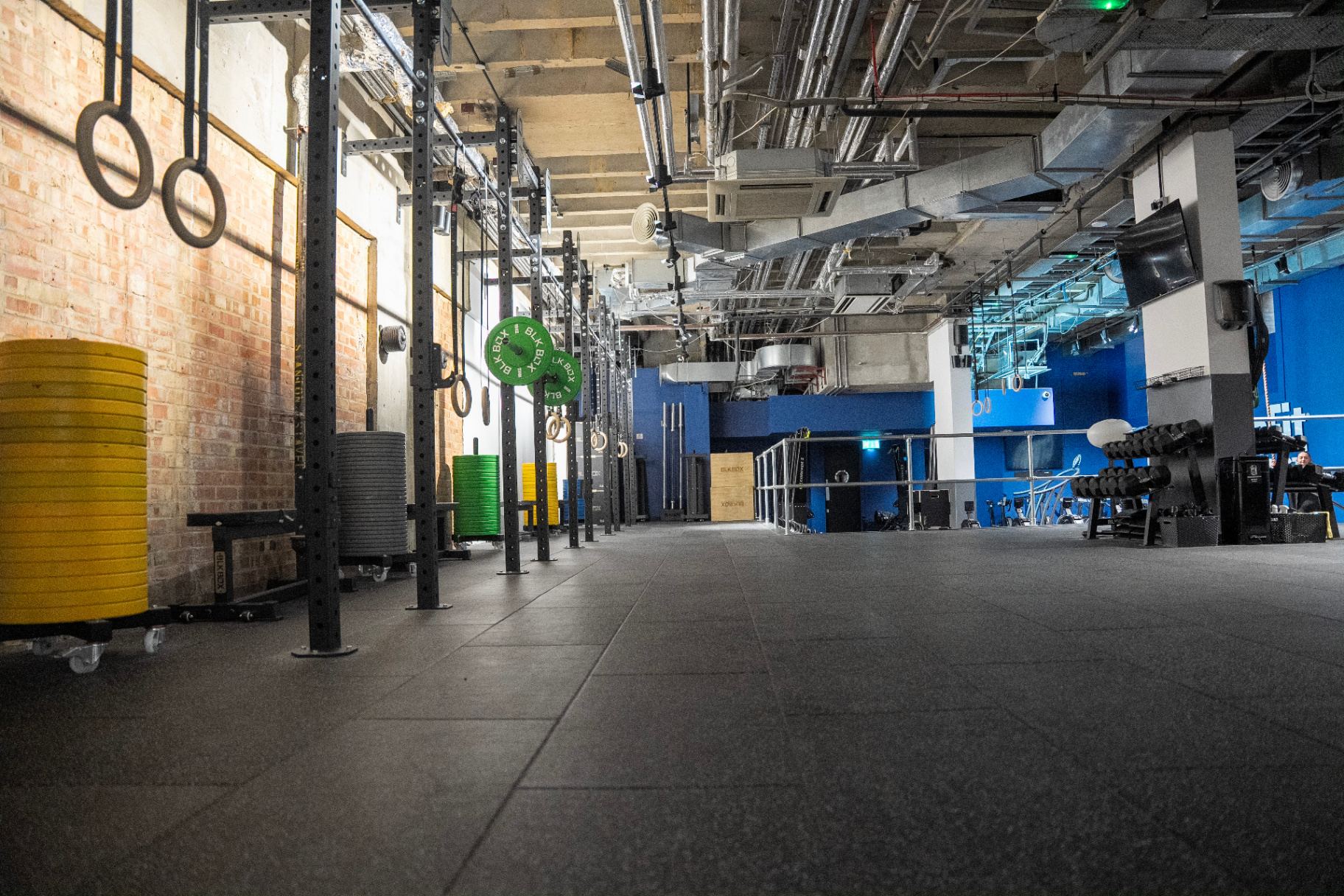 24N Fitness gym floor with strength training equipment